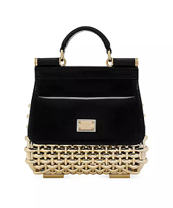 Dolce&Gabbana Mini Sicily Leather Top-Handle Bag