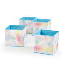 Heritage Club Rainbow Toy Storage Cube, Tie Dye (Set of 4)