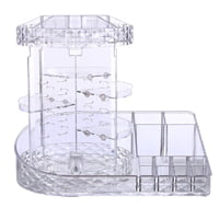 Rotating Makeup Organizer Adjustable Carousel With Tray For Cosmetics US Stock