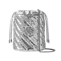 GG Marmont mini sequined leather bucket bag