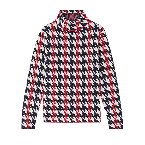 Perfect Moment Houndstooth Turtleneck Sweater