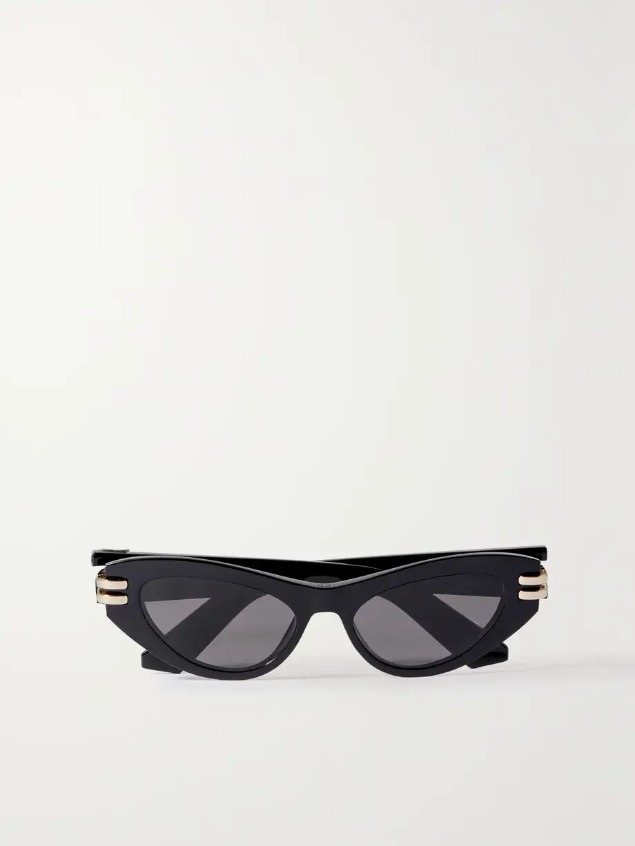 Солнцезащитные очки Dior B1U из ацетата «кошачьего глаза» и золотистого цвета