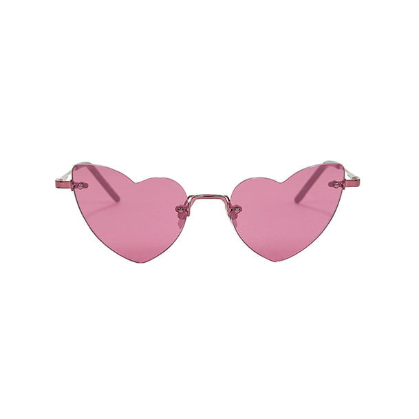 Saint Laurent Loulou Rimless Heart Sunglasses