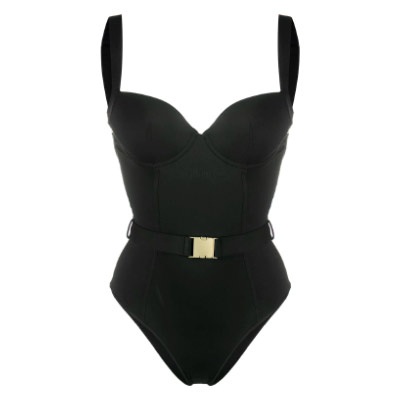 Noire Swimwear Iconic belted push-up swimsuit