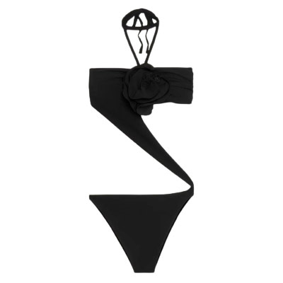 MAGDA BUTRYM Cutout embellished halterneck swimsuit
