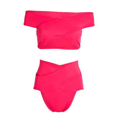 OYE SWIMWEAR Lucette Off-The-Shoulder Bikini Set