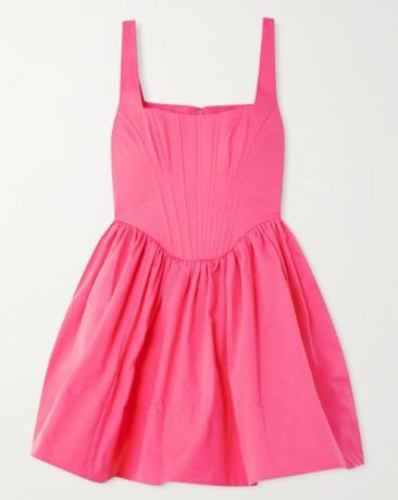 فستان قصير من تصميم Faille مصنوع من مزيج القطن